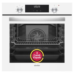 Simfer 8209 Ankastr QS 9 Fonk Beyaz Cam Power Turbo Dij Saat
