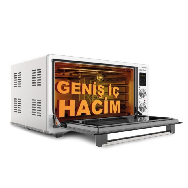 Simfer 7003 70Litre Inox Gri Midi Fırın 6 Fonksiyon Turbo